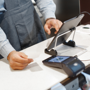 Image of a credit card payment compatible with a merchant system