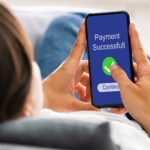 Image of an ach payment gateway through a mobile device