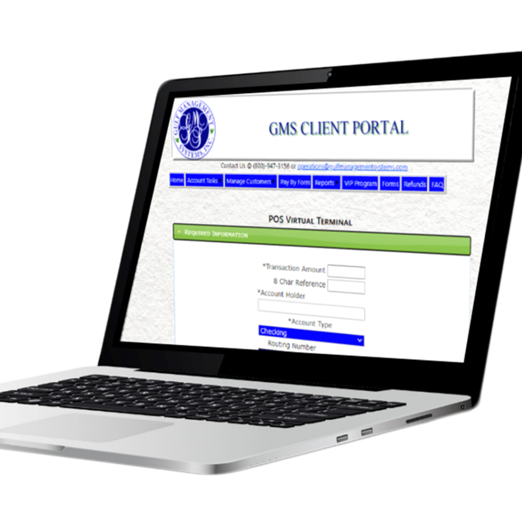 Image of the GMS virtual terminal portal
