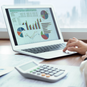 Image of account reporting through a billing software system