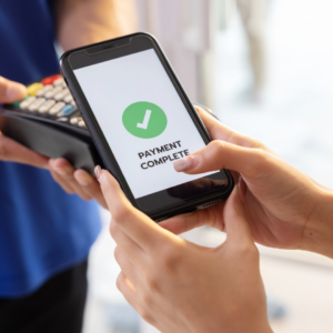Image of a a customer initiating an echeck payment