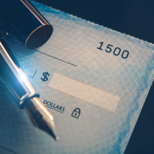 Image of an echeck payment being executed