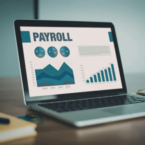 Image of payroll cards on a computer